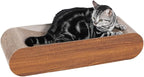Cat Scratcher, Cardboard Lounge Bed, Bone Shape Design, Recyclable Corrugated Scratching Pad, Stable and Durable, Furniture Protector, Reversible, Brown