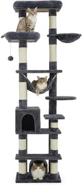 Cat Climbing Frame with Cat Bed - Cat Food Station, Cat Relaxation Area, Cat Climbing Tower, Cat Activity Center, and Plush Cloth Cat Tree