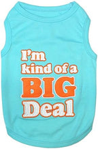 Parisian Pet Dog Shirt – 100% Cotton Shirts for Medium Dogs – Sleeveless Big Deal Pet Vest – Lightweight and Breathable Dogs Apparel – Cute Summer Dog Clothes - Stretchy T Shirts for Pets