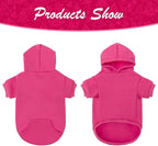 KOOLTAIL Dog Hoodie for Large Medium Small Dogs,Soft and Warm Pet Sweater with Leash Hole and Pocket Boy Girl,Puppy Fall Winter Jacket Clothes,French Pitbull Cold Weather Coat Sweatshirt,Deep Pink L