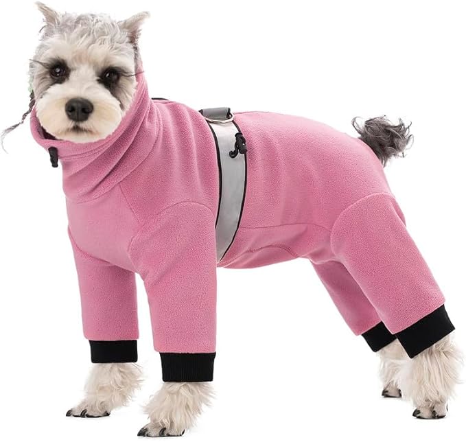 Polar Fleece Dog Pajamas Bodysuit - Small to Medium Dogs, Winter Jacket & Sweater for Small Dogs, Four-Legged Warm Clothes