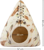 Luxurious Merino Wool Cat Cave - Foldable Hideaway Pod for Indoor Cats - Premium Felt Kitten Pet Enclosure - Covered Cat House for Ultimate Cozy Comfort by Woolygon (Tent)