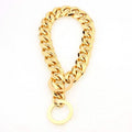 15mm Strong Silver Gold Stainless Steel Slip Dog Collar Metal Training Choke Chain for Large Dogs 16inch