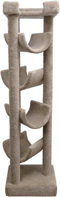 New Cat Condos Premier Solid Wood 6-Foot Skyscraper Cat Tree, Beige