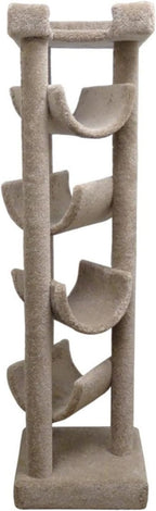 New Cat Condos Premier Solid Wood 6-Foot Skyscraper Cat Tree, Beige