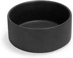 SPUNKYJUNKY 28.7OZ Ceramic Dog and Cat Bowl, Modern Cute Weighted Food Water Bowl for Replacement Black (2 Pack)