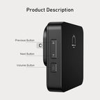 SECRUI Doorbell, 2 Button Wireless Doorbell with 1000ft Range, Adjustable Volume, Waterproof Design, Hassle-Free Installation, 32 Melodies, Black