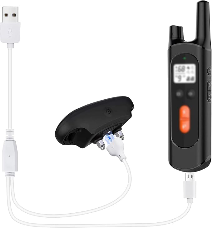 Dog Training Collar Charger Replacement for NVK and for UKE Shock Collar and Remote, 2-in-1 Magnetic Wire and Micro USB Charging Cable, 2.6 ft, White