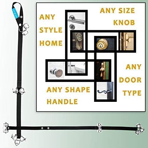 Duke & Dixie Dog Doorbells Training Potty 2 Pack Dog Bells Adjustable Door Bell Dog Bells for Potty Training Your Puppy The Easy Way Premium Quality 7 Extra Large Loud DoorBells Plus Whistle