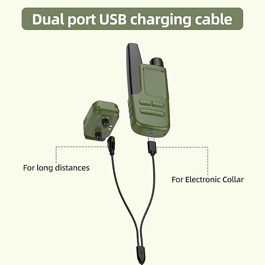 Dog Shock Collar Charger Replacement for Jugbow/Delupet/Yawpet Training Collar,2-in-1 USB C and Magnetic Charging Cable for Dog Collar and Remote Control