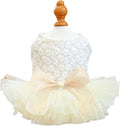 Furbabycare® Elegant Sweet Fashion Puppy Dog Blingbling Princess Skirt Pet Dog Lace Cake Camisole Tutu Dress J-White X-Small