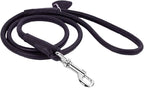 CollarDirect Rolled Leather Dog Leash, 4ft & 6ft, Soft Padded, Small, Medium, Beige