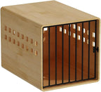 Wooden Puppy Crates for Small Dogs, Pinewood 30 inch Small Dog Crate Kennel Indoor Cage Furniture Heavy Duty, Pet House End Table for Bedroom, Living Room, Natural