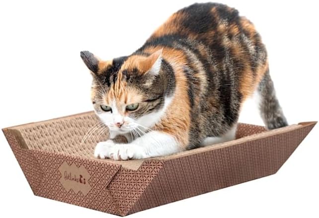 Petlinks Scratcher's Choice+ Cradle Catnip-Infused Corrugate Cat Scratcher & Lounge, 16" L X 4" W X 14" H
