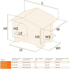 Ferplast Outdoor Kennel, Dog House DOGVILLA 90 in Resistant Thermoplastic Resin, Opening Side Panel