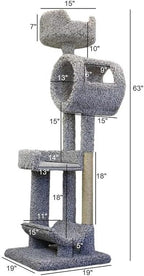 Cat Tree Tower Large Sturdy Climber for Cats, Scratching Posts, Brown