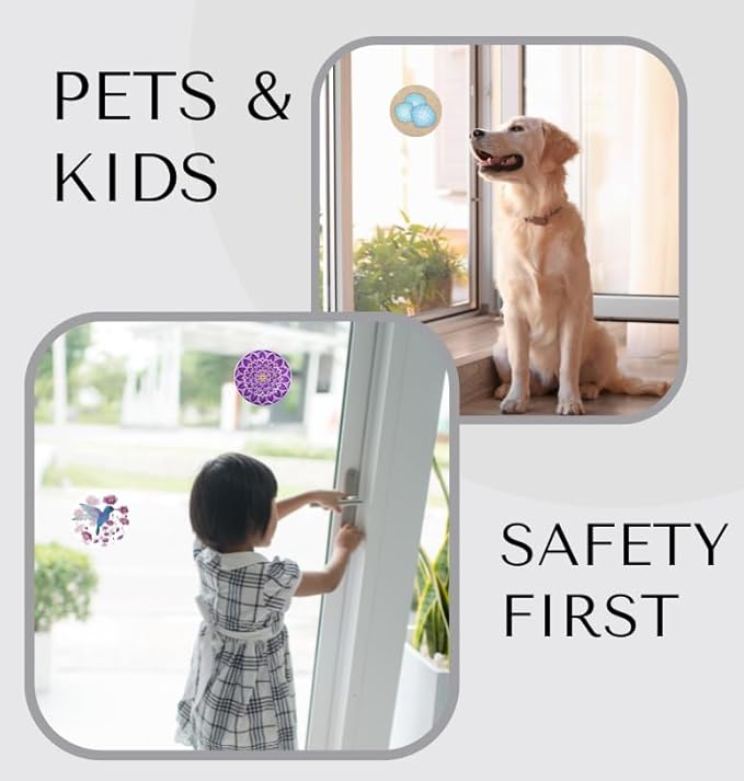 Screen Door Magnets Double Sided – Keep People, Kids, and Dogs from Running into The Screen Door - Robbins Aria Blue Shell