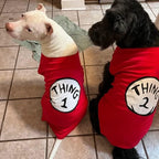 Dog Shirts for Pet Clothes Soft Breathable Puppy Shirts Pop Culture Thing 1 to Thing 9 Printed Pet T-Shirt (RED-2, XX-Large)
