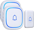 Wireless Doorbell with 2 Receivers IP66 Waterproof 1000ft Range Door Bell for Classroom Teachers with 66 Ringtones 7 Levels Volume 115dB and LED Flash Memory Function Doorbell Chime for Home Playhouse