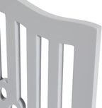 Pet Gate, Wooden Free Standing Dog Gate for Small Dogs and Cats. Great Folding Fence for Doorways, Halls, Stairs. Grey