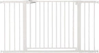 Babelio 36-57" Extra Wide Baby/Dog Gate, Auto Close with Large Walk Thru Door,Safety for Pet, House, Stairs and Doorways, Pressure Mounted for Chlid, White