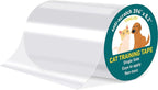 Door Protector from Dog Scratching - Cat Scratch Door Frame Single Side Adhesive Protector Anti Dog Scratch Door Guard for Dogs Clear - 394" x 8.2"