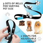 Duke & Dixie Dog Doorbells Training Potty 2 Pack Dog Bells Adjustable Door Bell Dog Bells for Potty Training Your Puppy The Easy Way Premium Quality 7 Extra Large Loud DoorBells Plus Whistle