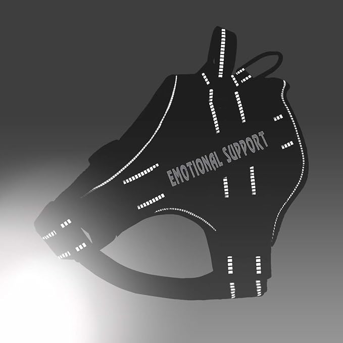 VOOPET Emotional Support Dog Harness, Professional Service Dog Vest for Small Dogs, Reflective, Breathable, Adjustable, No Pull/Choke, ESA Essential Harness