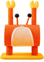Habiba Cat Tree Creativity Cat Tree Crab Shape Sisal-Covered Posts, Lovely Orange Cat Furniture Strong Attraction, Simple to Assemble Indoor