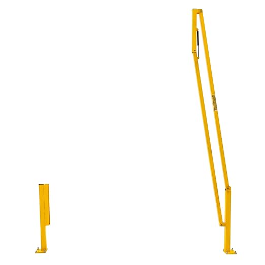 8' Dock Door Gate, OSHA-Compliant Safety Barrier, Loading Bay Fall Hazard Protection, Openings Up to 98" W, Counterbalanced, Indoor Use, Guardian