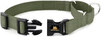 PLUTUS PET Reflective Martingale Collar with Quick Snap Buckle,No Pull Dog Choker Collar for Small Medium Large Dogs, L, Ranger Green