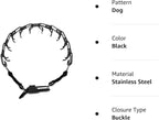 Herm Sprenger Black Stainless Steel Prong Dog Training Collar with Quick Release Buckle No-Pull Collar for Dogs (Black, 16in x 2.25mm (Neck Size Up to 13in))