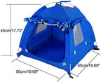 Breathable Washable Pet Puppy Kennel Dog Cat Folding Indoor Outdoor House Bed Tent (Rose Red,M)