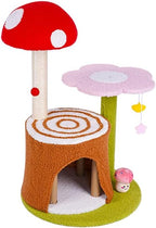 Cat Tree Cat Tower Cactus cat litter cat scratching column kitten climbing frame wear-resistant scratching claw grinding device teasing cat toys Cat Tree Condo Cat Tree Indoor Climbing ( Color : Brass
