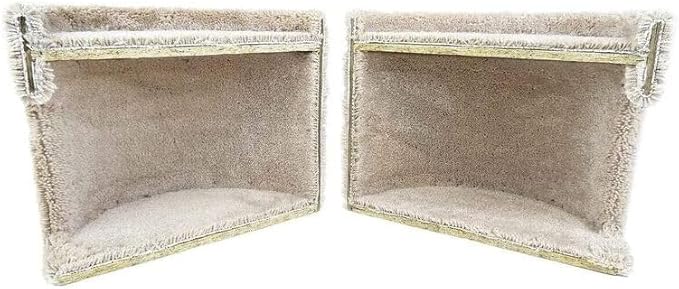 French Country Multiple Perch Cat Tree, Cat Tree with Scratch Post for All Cat Breeds, Indoor Cat Gym with Perches, Sturdy Wood Construction with Carpet Upholstery