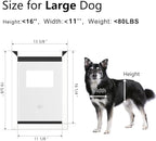 [MAVRICPOWER] Aluminum Large Dog Door for Door, Doggie Door with 2 Sliding Lock Panels for Extreme Weather, Doggy Door for Dogs Up to 80 lbs