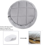SHENGOCASE 16" Fluffy Faux Fur Cat Tree Tower Replacement Bed Cushion Pillow, Round Donut Cuddler with Hook Tapes