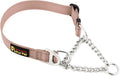 Plutus Pet Martingale Dog Collar with Stainless Steel Chain and Reflective Nylon, Adjustable No Pull Training Collar, for Small Medium, and Large Dogs, Beige, M