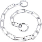 Herm Sprenger - Chrome Plated Steel Fur Saver Dog Collar - Long Link - Professional Training Collar for Small Petite Dogs - Puppy Collar - Correction Slip Chain - Made in Germany (14 inches (35 cm))