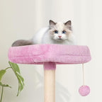 MIAO PAW Pink Cute Cat Tree for Indoor Cat Tower with Scratching Post Modern Activity House Hammock Hanging Ball Condo with Board