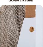 LOS ANDES Vertical Cat Scratcher, 60cm/23.6inch L Shape Scratching Pad for Indoor Cats, Scratching Board with Catnip, Durable Cardboard to Protect Furniture