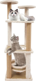 42.92IN XL Cat Tree Tower, Cat Activity Center Play House Multi-Level Large Cat Tree Tower for Indoor, Cat Climbing Frame for Kittens Pet House Play