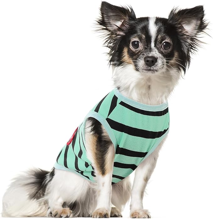 Dog Shirts for Small Dogs, Striped T-Shirts Pets Vest Pet Apparel Tee Shirts Dog Tank Top Spring Summer Suitable for Chihuahua French Bulldog Bichon Shih Tzu