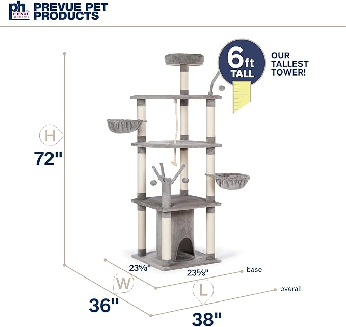 Prevue Pet Products Everest Mountain Cat Tree Play Tower 7365