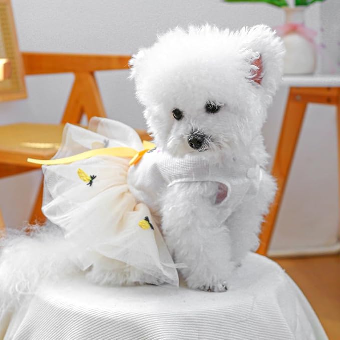 Furbabycare® Elegant Sweet Pineapple Puppy Dog Blingbling Princess Skirt Pet Dog Lace Cake Camisole Tutu Dress D-Pineapple X-Small