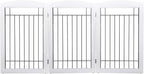 Spirich Freestanding Wire Pet Gate for Dogs, 60 inches Extra Wide, 30 inches Tall Dog Gate for The Houes, Doorway, Stairs, Pet Puppy Safety Fence, White 3 Panels