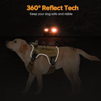 Heavy-Duty Tactical Dog Harness for Large Dogs, No Pull Adjustable Reflective Pet Vest with Molle System, K9 Military-Grade Control for Service Training, Outdoor & 10+ Breeds, Khaki, Large
