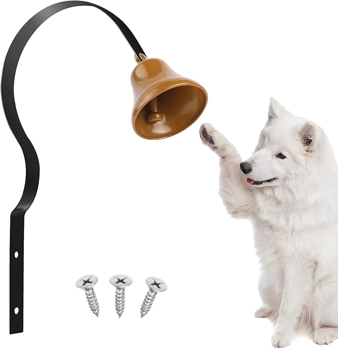 Dog Bell for Door Potty Training,Doorbell for Dog Housetraining Antique Door Bell Shopkeepers Bell Wall Mounted Metal Alarm System Dog Bells for Ring to Go Outside Traditional Doorbell Shop Doorbell