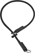 Martingale Dog Collar, 5/16” High-Strength Nylon Rope Slip Collar with Spring-Loaded Adjustable Stopper for Small, Medium & Large Dogs(Black, 22 inch)