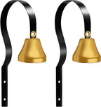 2Pcs Metal Dog Doorbell, Shopkeepers Doggy Training Bell Wall Mounted for Home Decoration Store Entry Door Chime, Store Door Bell for Housebreaking/Housetraining Door Bell/Potty Training (Black)